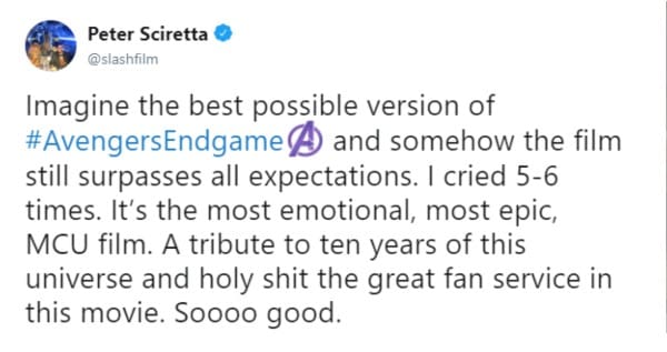 reacciones de avengers endgame