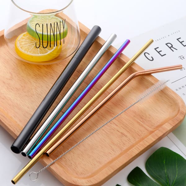 popotes reutlizables de metal para vacaciones