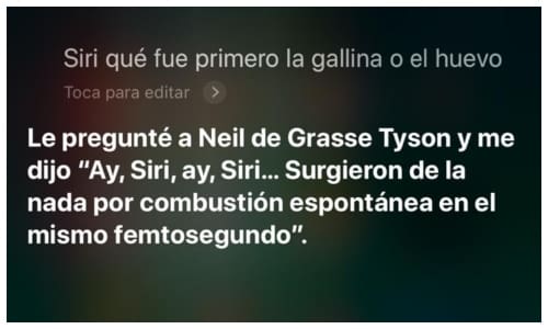 Preguntas interesantes a Siri.