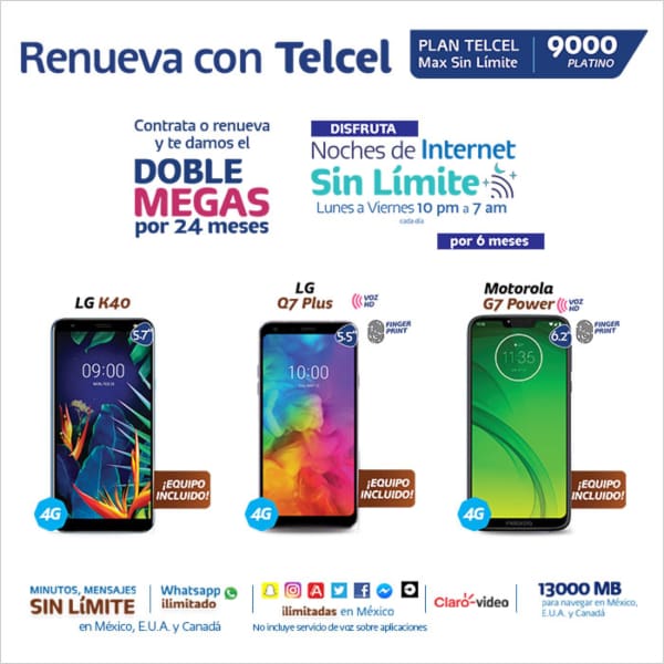 plan telcel max sin limite 9000 equipos