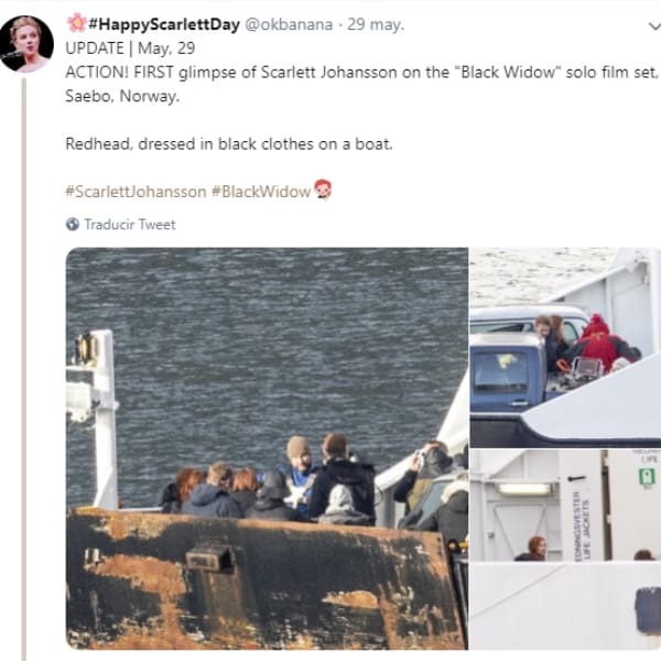 Scarlett Johansson ya inició el rodaje de Black Widow