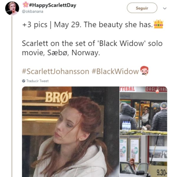 Scarlett Johansson ya inició el rodaje de Black Widow