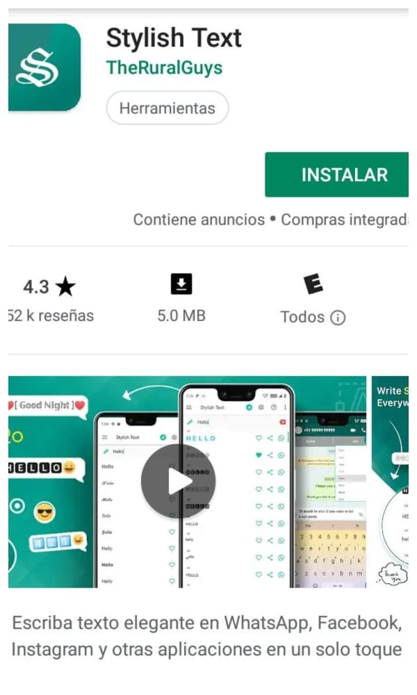 Tipografía WhatsApp