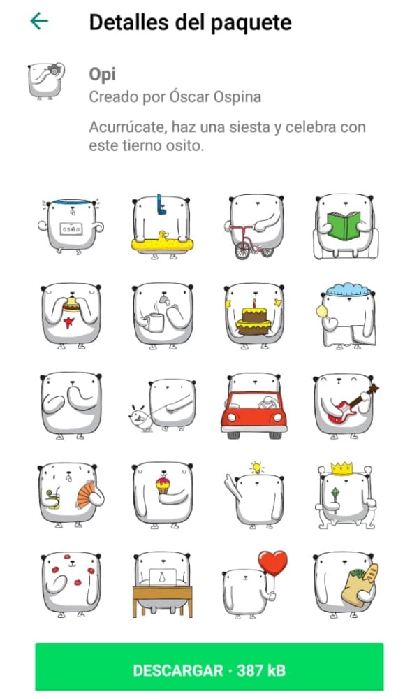 Nuevos stickers WhatsApp
