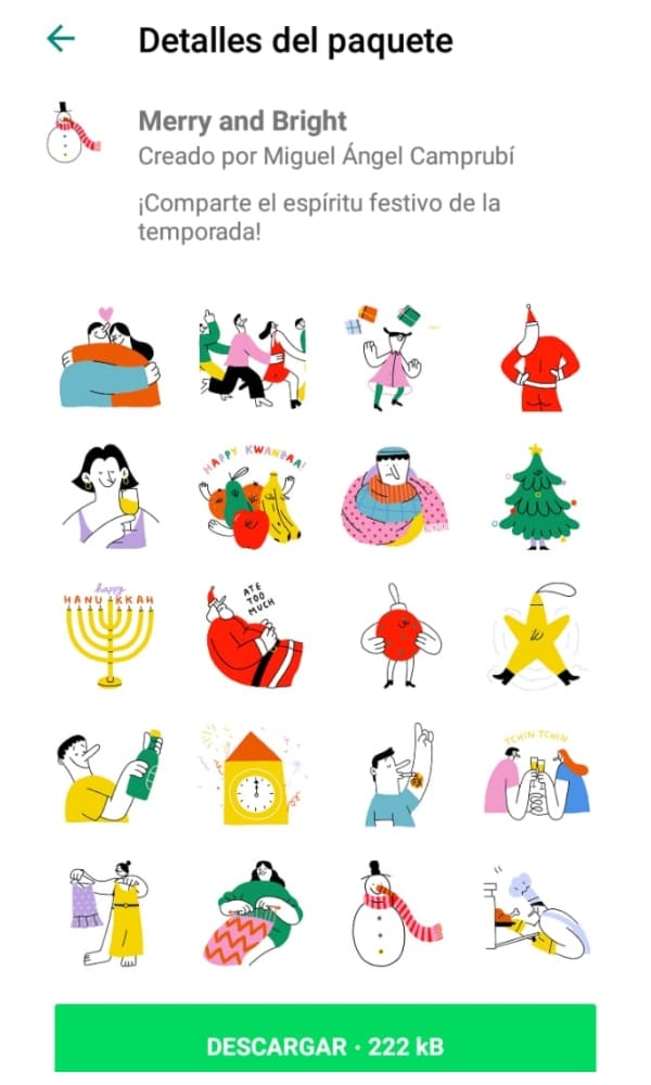Nuevos stickers WhatsApp