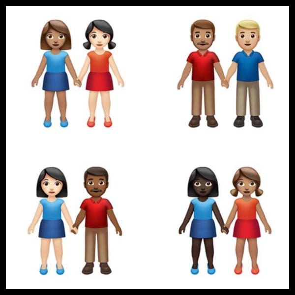 emojis tomados de la mano