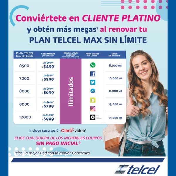 planes platino telcel