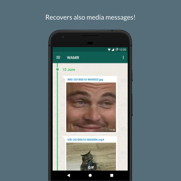 WAMR para ver mensajes eliminados de WhatsApp 