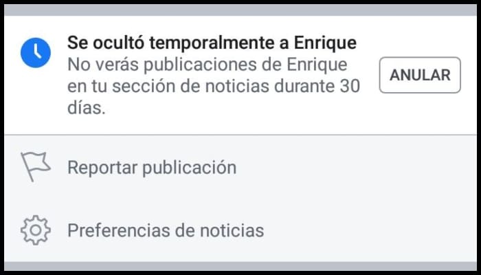 Cómo silenciar a alguien en Facebook 