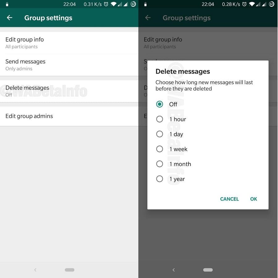Eliminar mensajes WhatsApp 