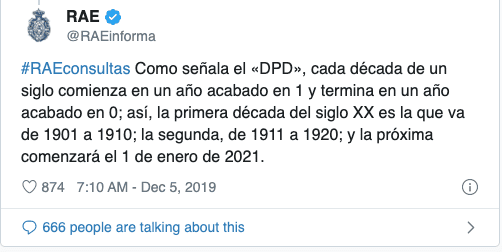 Cuándo termina la década 2020 