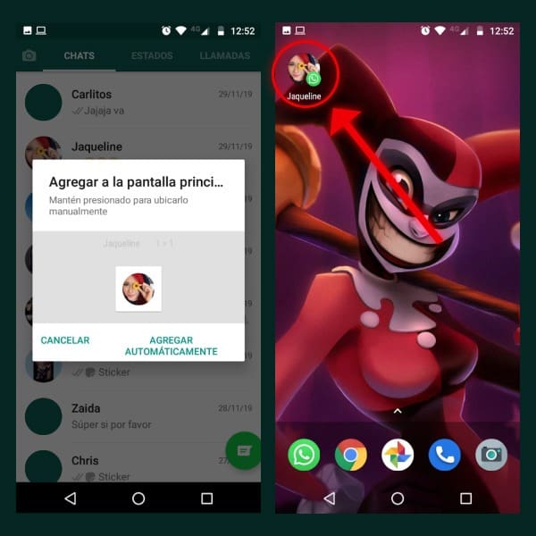 acceso directo de whatsapp