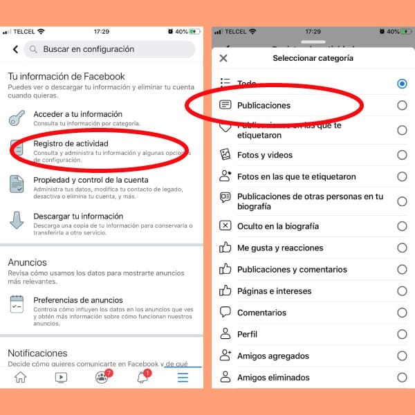 funciones ocultas de facebook