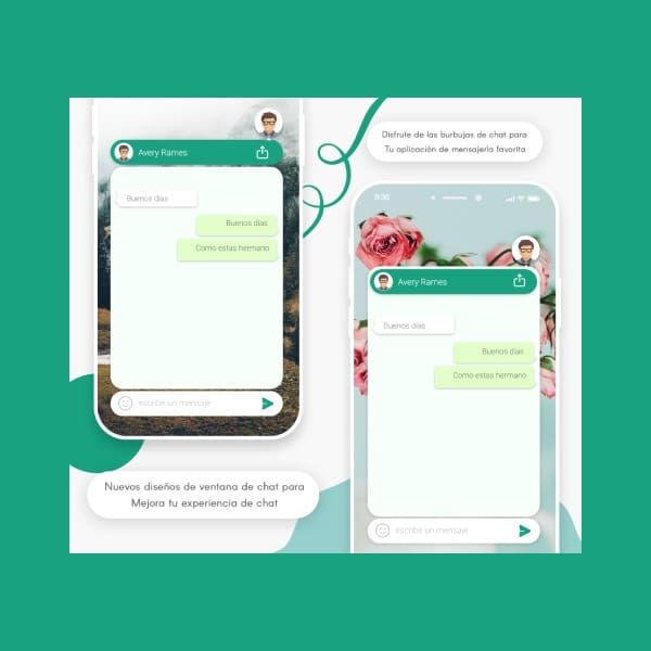 WhatsApp burbujas Messenger
