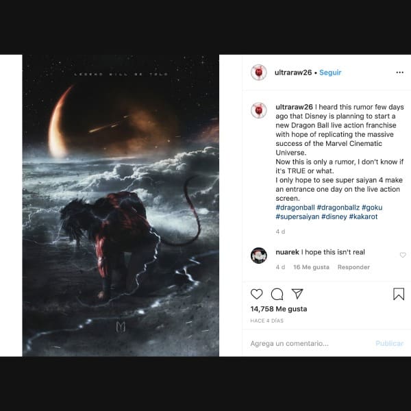 dragon ball en universo cinematografico de disney