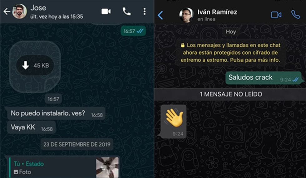 WhatsApp modo oscuro iOS 