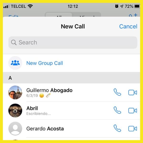 videollamadas whatsapp