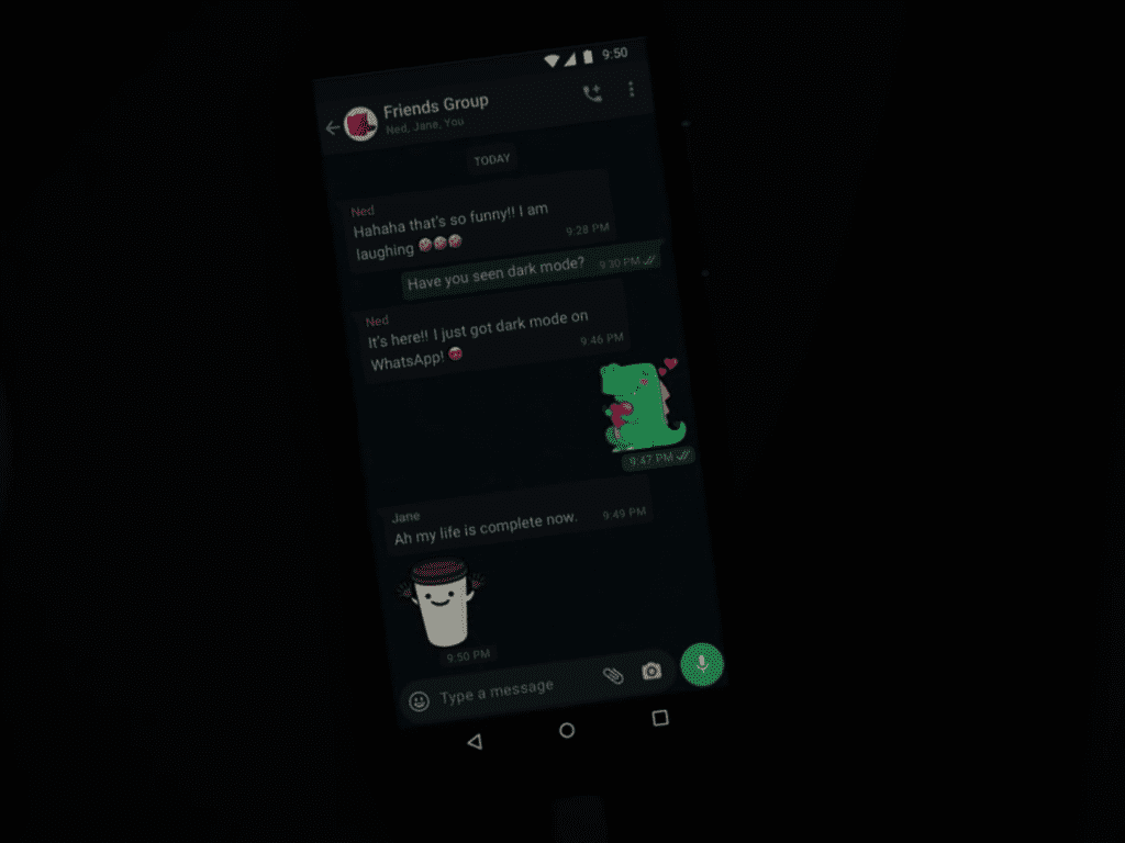 whatsapp modo oscuro