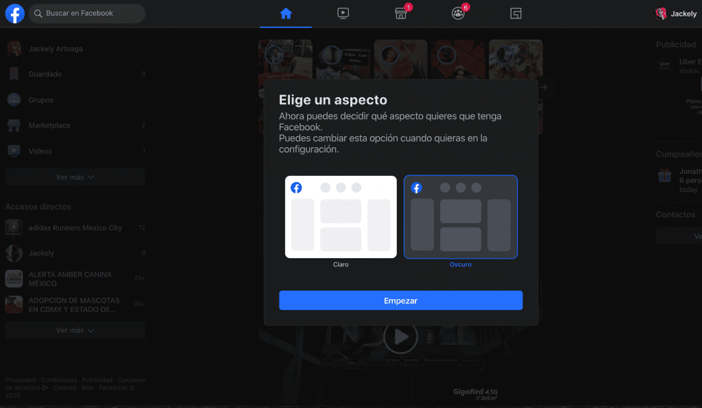 nuevo diseño de facebook
