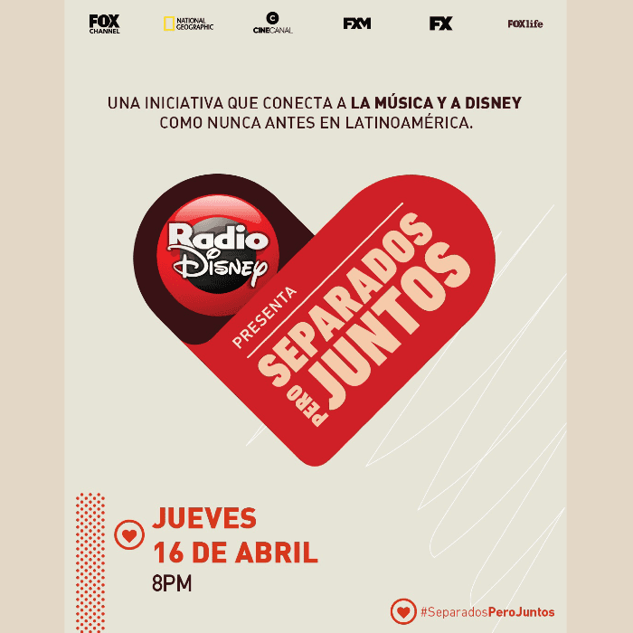 #SeparadosPeroJuntos concierto Radio Disney