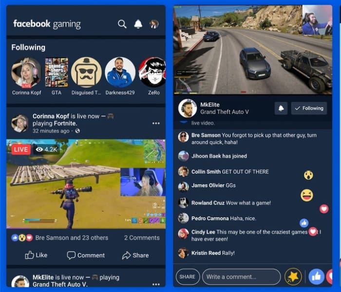 Facebook gaming 