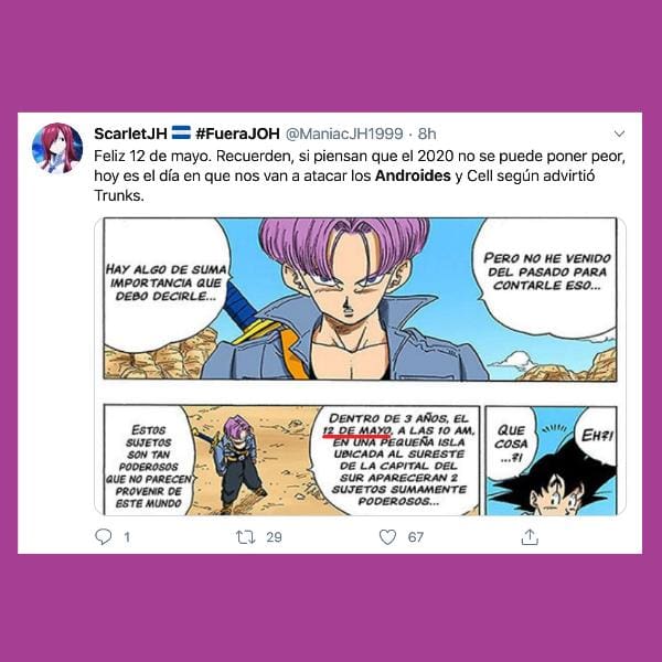 12 de mayo día de la llegada de los androides en Dragon Ball Z