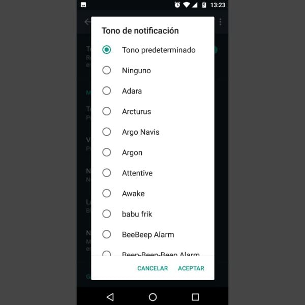 Whatsapp cómo cambiar tono de mensaje 