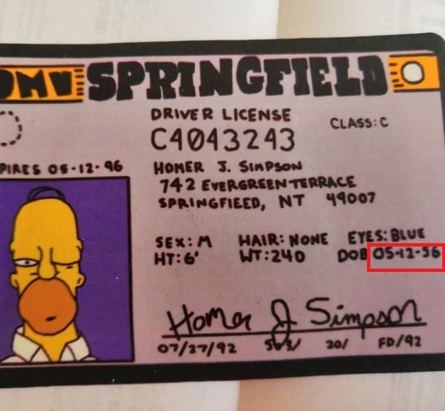 Cumpleaños Homero Simpson 