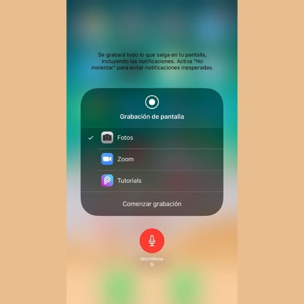 Cómo grabar la pantalla del iPhone añadiendo sonido externo