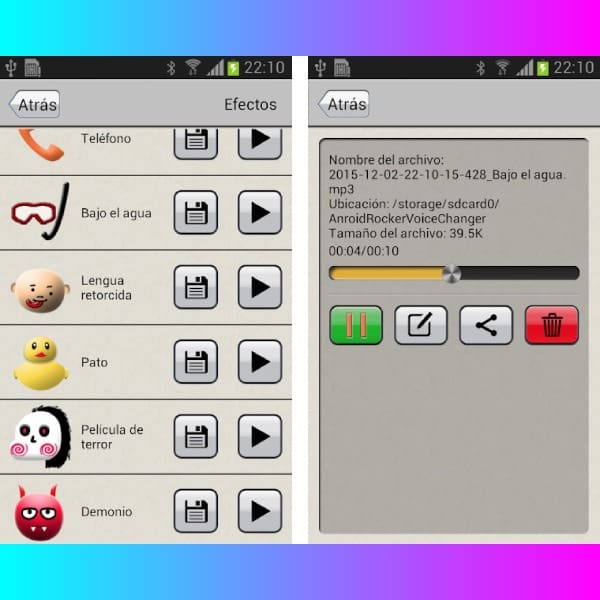 Modificador voz audios WhatsApp 