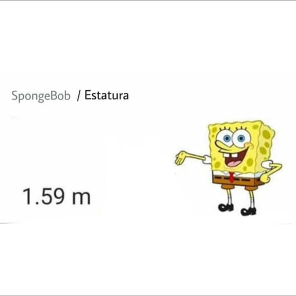 Bob Esponja estatura Twitter