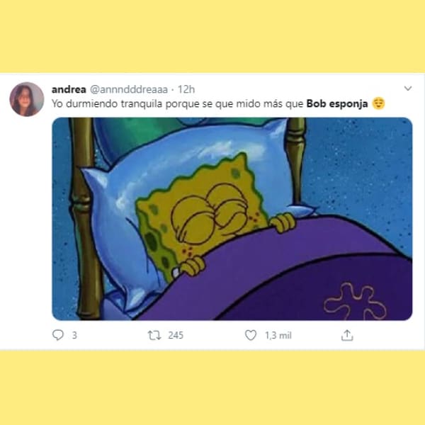 Bob Esponja Twitter estatura 