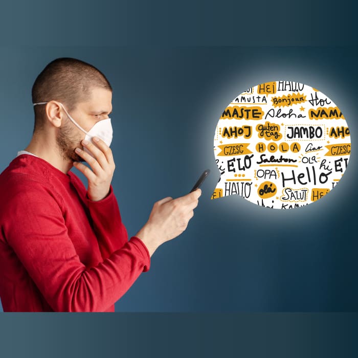 C-Mask cubrebocas inteligente que se sincroniza por bluetooth. *Foto: Redacción