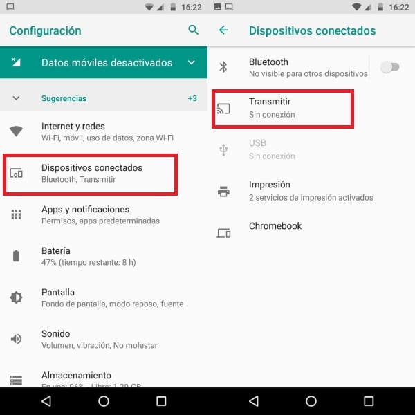 Transmitir videollamadas televisión teléfono 