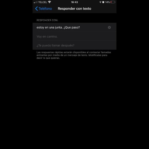 mensajes predeterminados