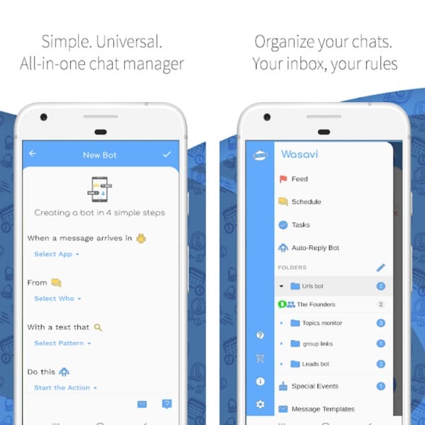 WhatsApp programar mensajes Wasavi 