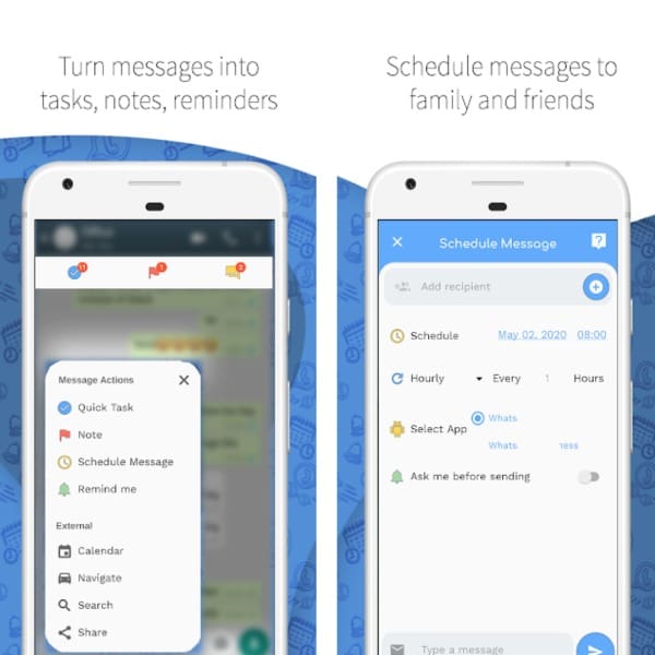 WhatsApp programar mensajes Wasavi 
