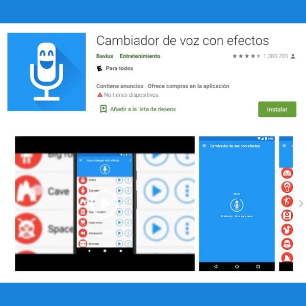 como enviar audios con voz de Darth Vader