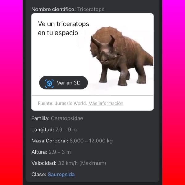 cómo ver los dinosaurios 3D y realidad aumentada en tu celular