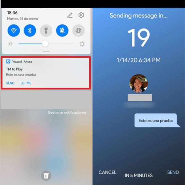 WhatsApp programar mensajes Wasavi 