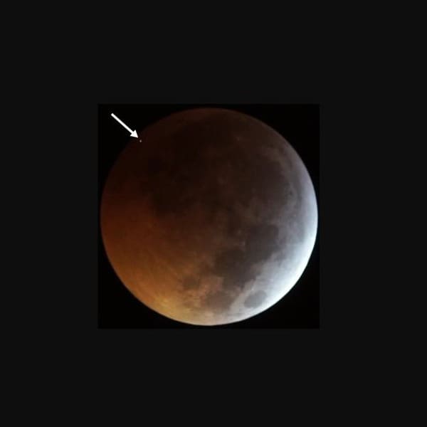 Video del asteroide que choca con la Luna