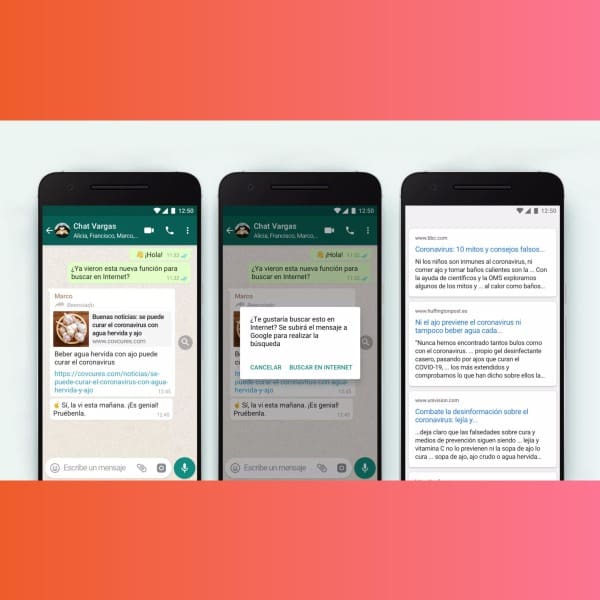 cómo buscar mensajes de WhatsApp reenviados