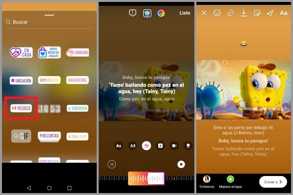WhatsApp estados como compartir música con letra 