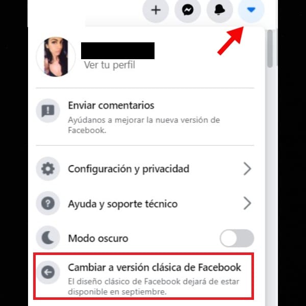 Facebook nuevo diseño septiembre 