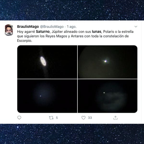 Así lucieron Luna, Saturno y Júpiter juntos en el cielo
