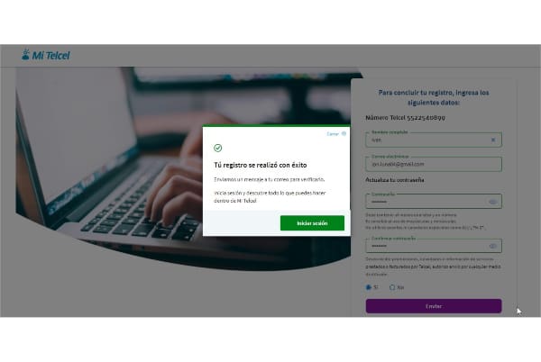 Mi Telcel registro