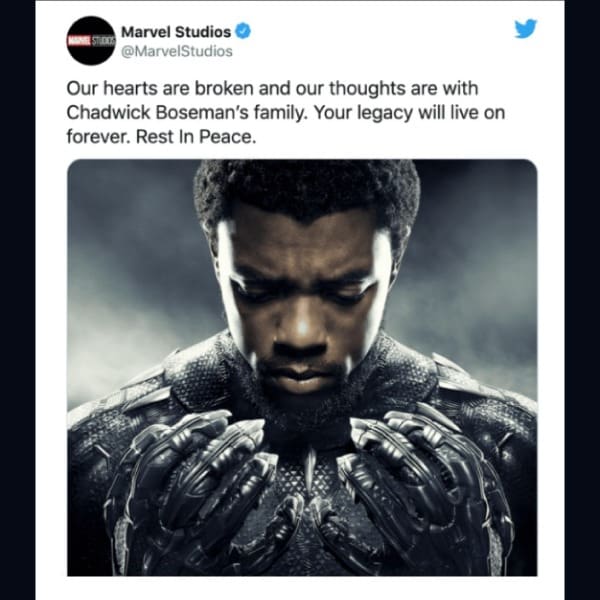 despedida de Los Avengers a Chadwick Boseman