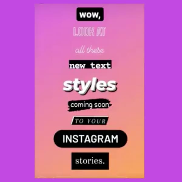 Nuevos tipos de letras en Instagram