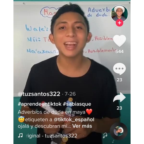 Santos Tuz maestro lengua maya TikTok 