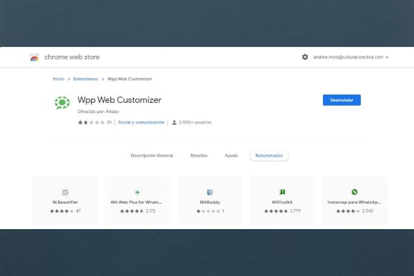 WhatsApp Web cambiar color de fondo 